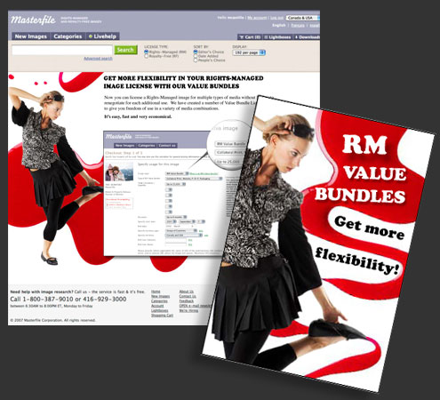 Masterfile Online Banner & Landing Page Design