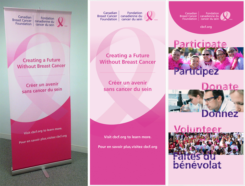 Pull-up banners for Canadian Breast Cancer Foundation